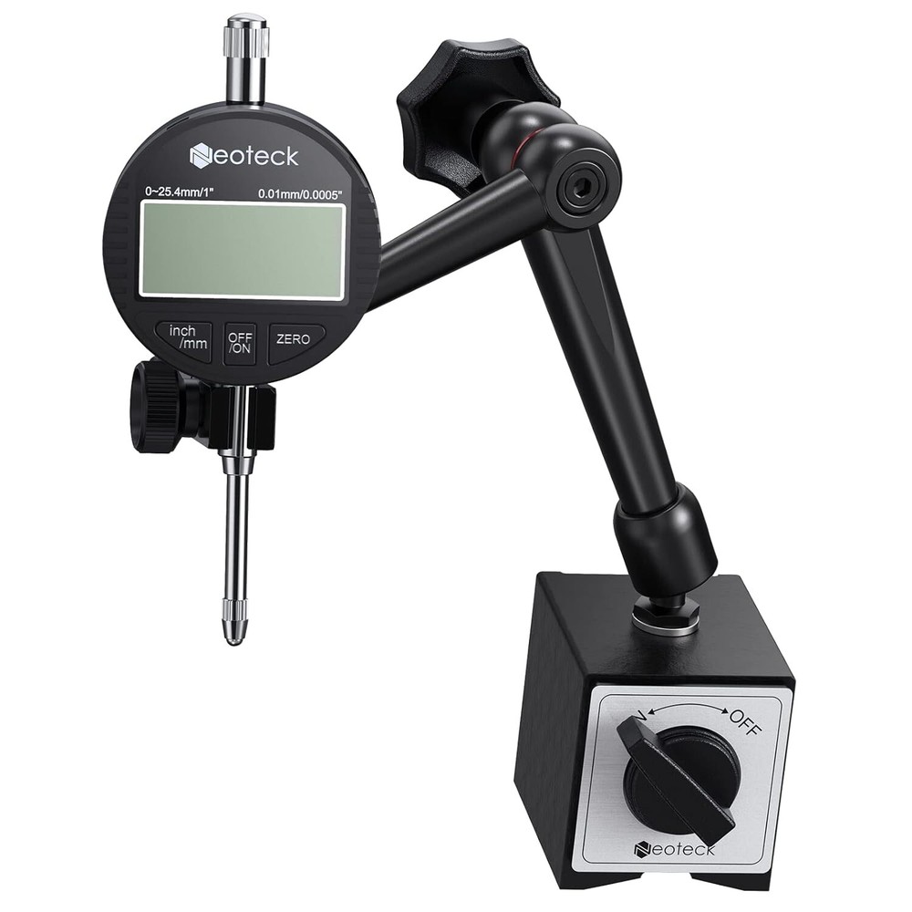 Universal Accurate Digital Dial Indicator - High Resolution - Magnetic Base