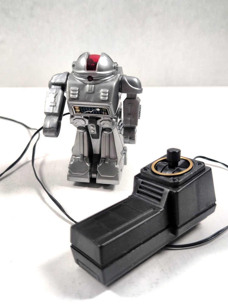 Vintage Mini Robot w/ Remote Control Battery Operated Tested Works