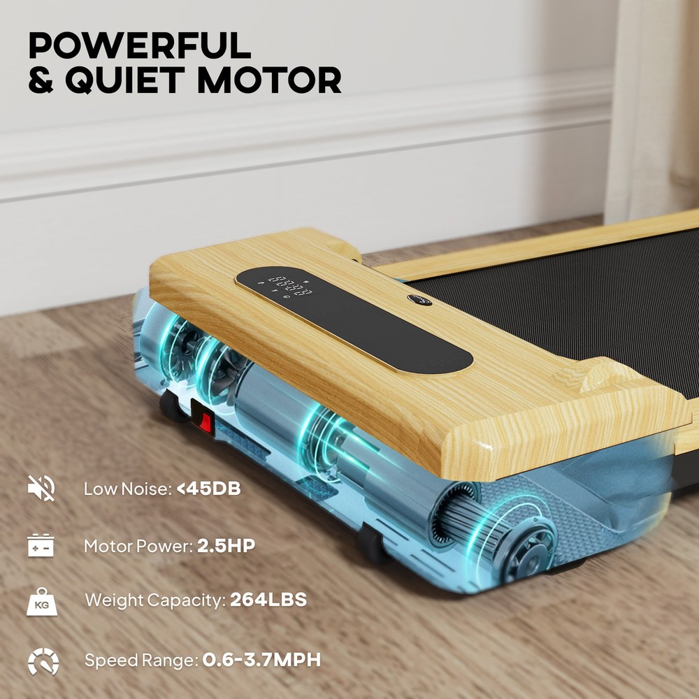 Walking Pad Under Desk Treadmill with Remote Control, Wheels