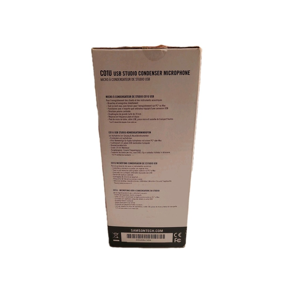 SAMSON SAC01UCW USB CONDENSER MIC MICROPHONE C01U