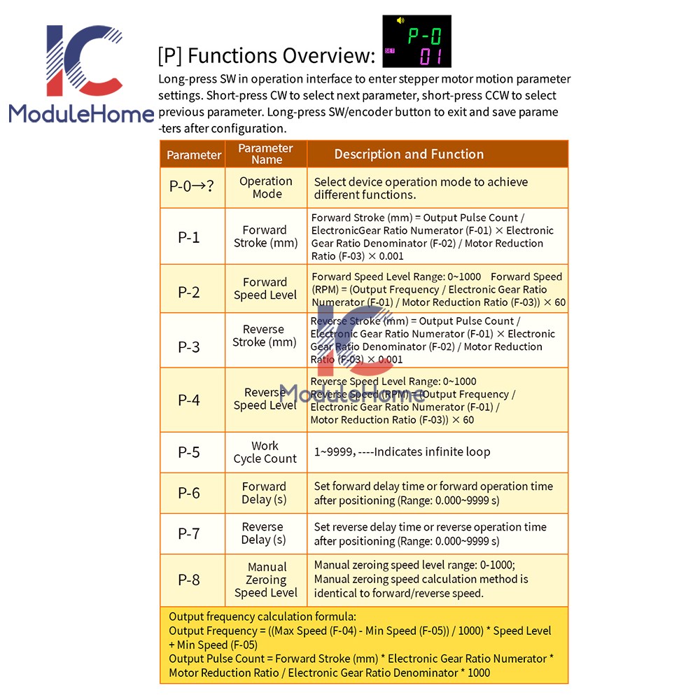 SMH 42 57 Stepper Motor Controller Forward/Reverse Pulse Delay Positioning Angle