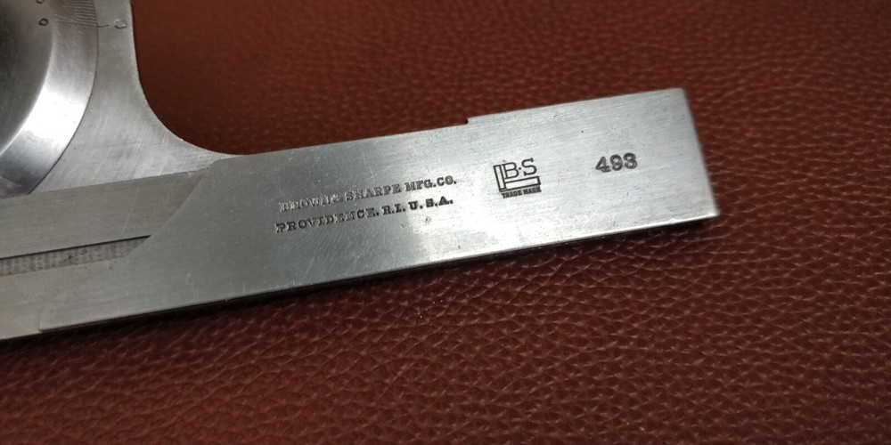 Brown & Sharpe 599-493-6 6" IMPROVED BEVEL PROTRACTOR,