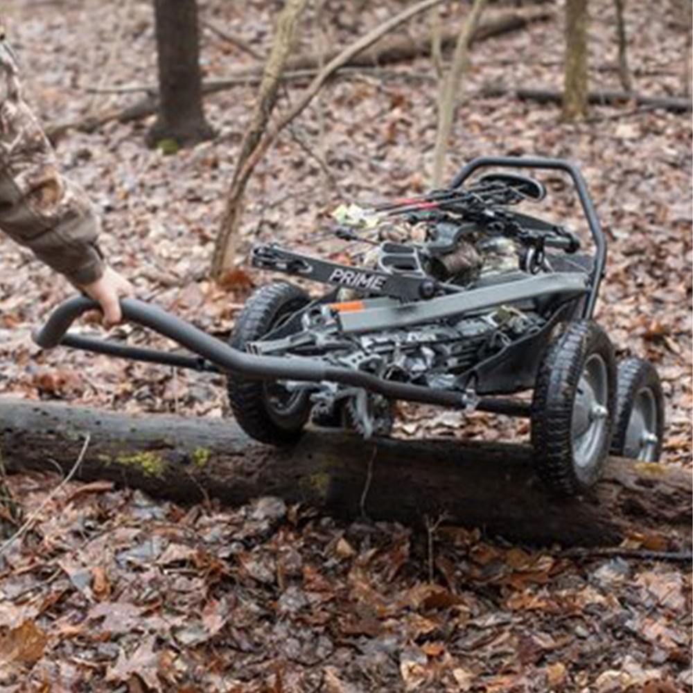 Hawk Crawler Capacity Foldable Multi Use Deer Game Recovery Cart, Black (2 Pack)