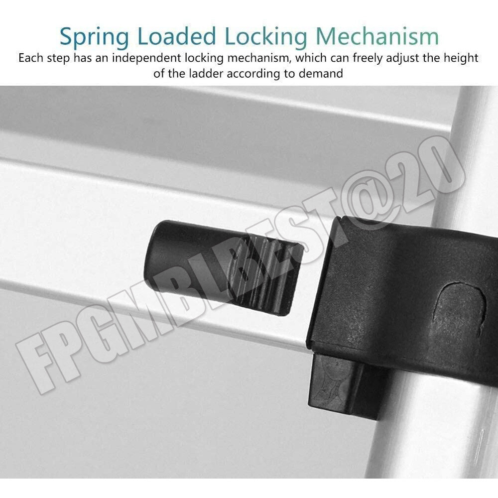 Heavy Duty Aluminum Foldable Telescoping Ladder Extension Multi-Purpose Folding