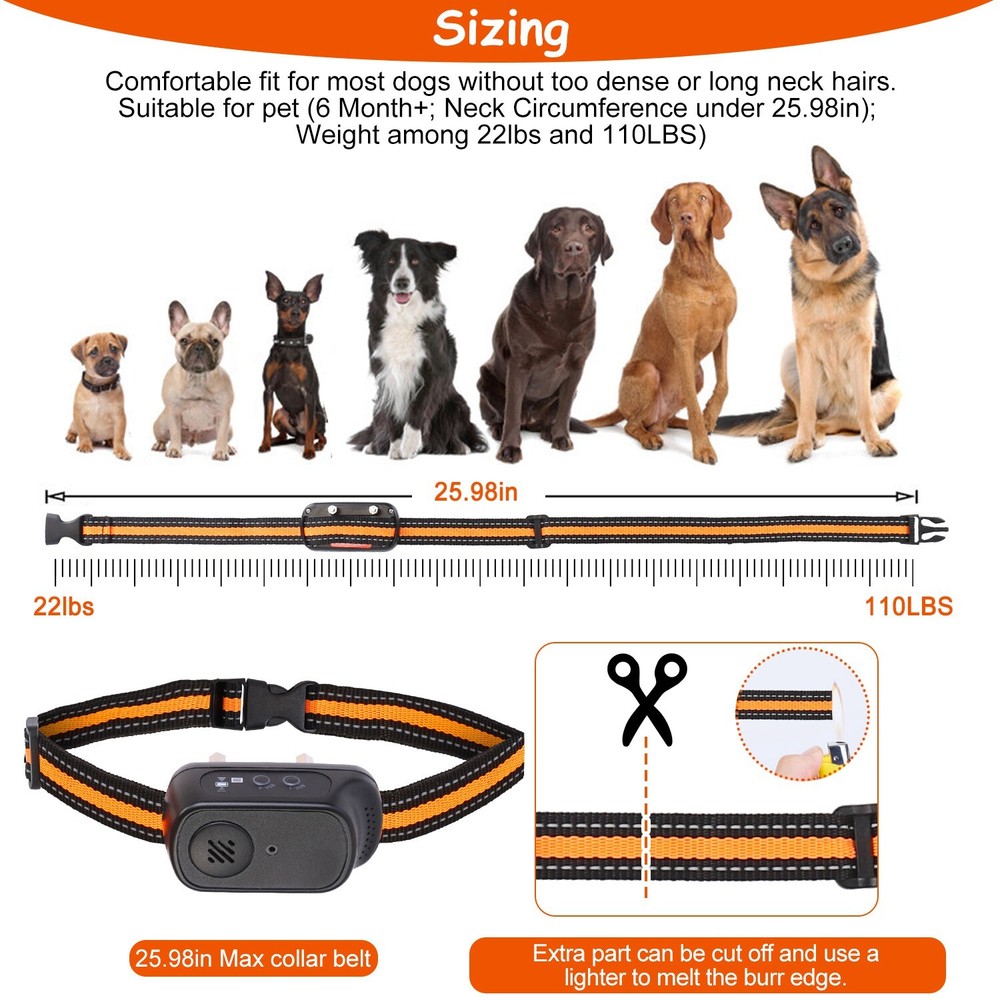Dog Training Collar with 3 Training Modes, 984Ft Remote Electronic Dog Shock US