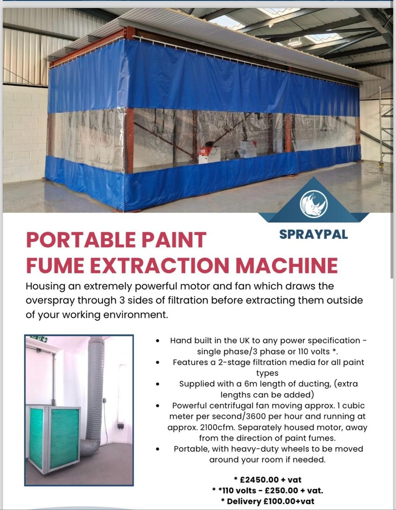 PORTABLE EXTRACTION FILTER UNIT PAINT FUME DUST EXTRACTION MACHINE ONLY