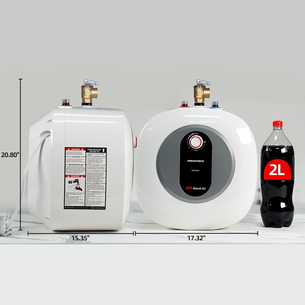 8 Gallon 1440W Electric Water Heater for RV, Wall/Floor Mount, Sink & Shower