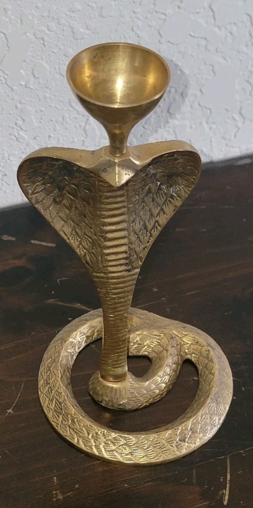 Vintage Brass Cobra Snake Incense Burner