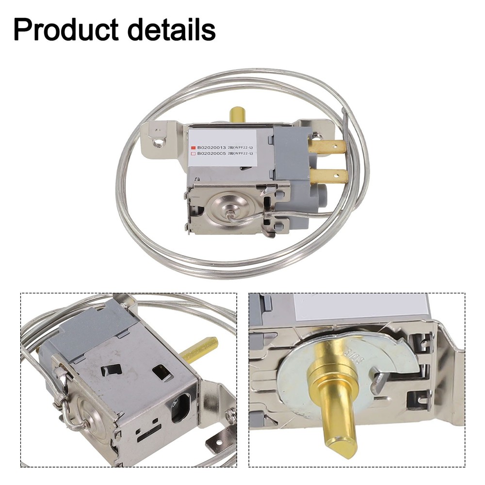 WPF22-L Refrigerator Mechanical Temperature Control Thermostat Switch 2 Pin