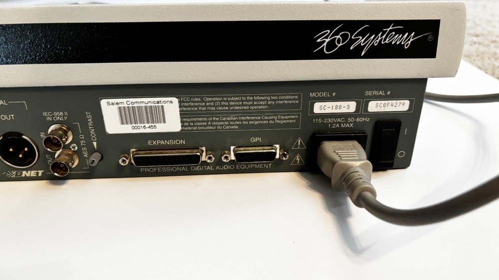 360 Systems SC-180-3 Shortcut Personal Audio Editor