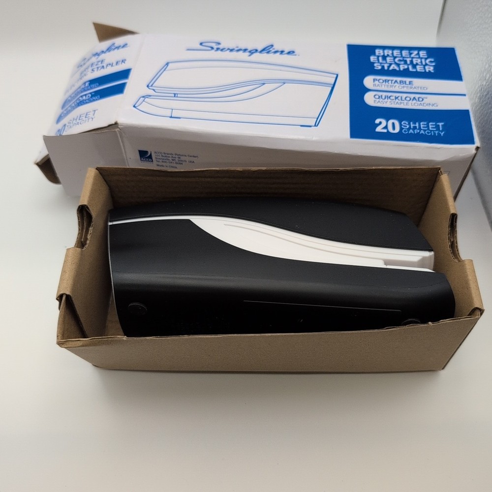 📀 Swingline Breeze Electric Stapler - 20-Sheet Capacity Black