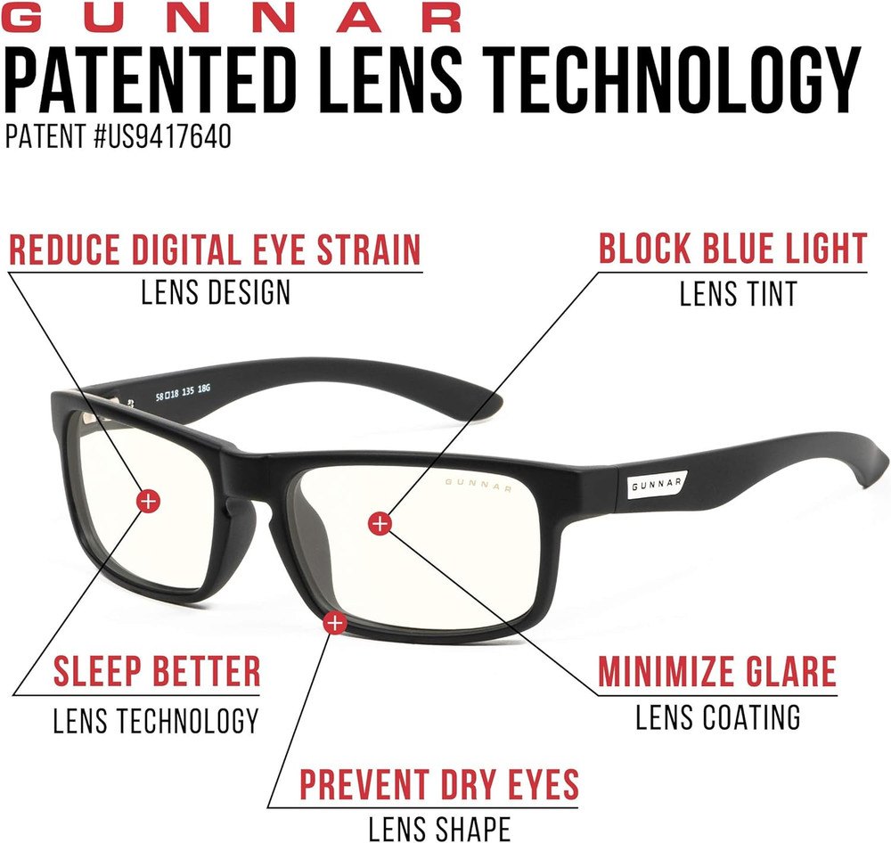 - Premium Gaming and Computer Glasses - Blocks 35% Blue Light - Enigma, Onyx, Cl
