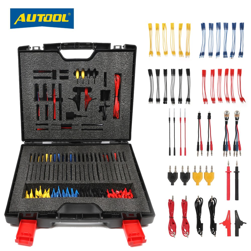 Multimeter Test Leads Kit Alligator Clip Probe Wire Set Oscilloscope Test 92pc