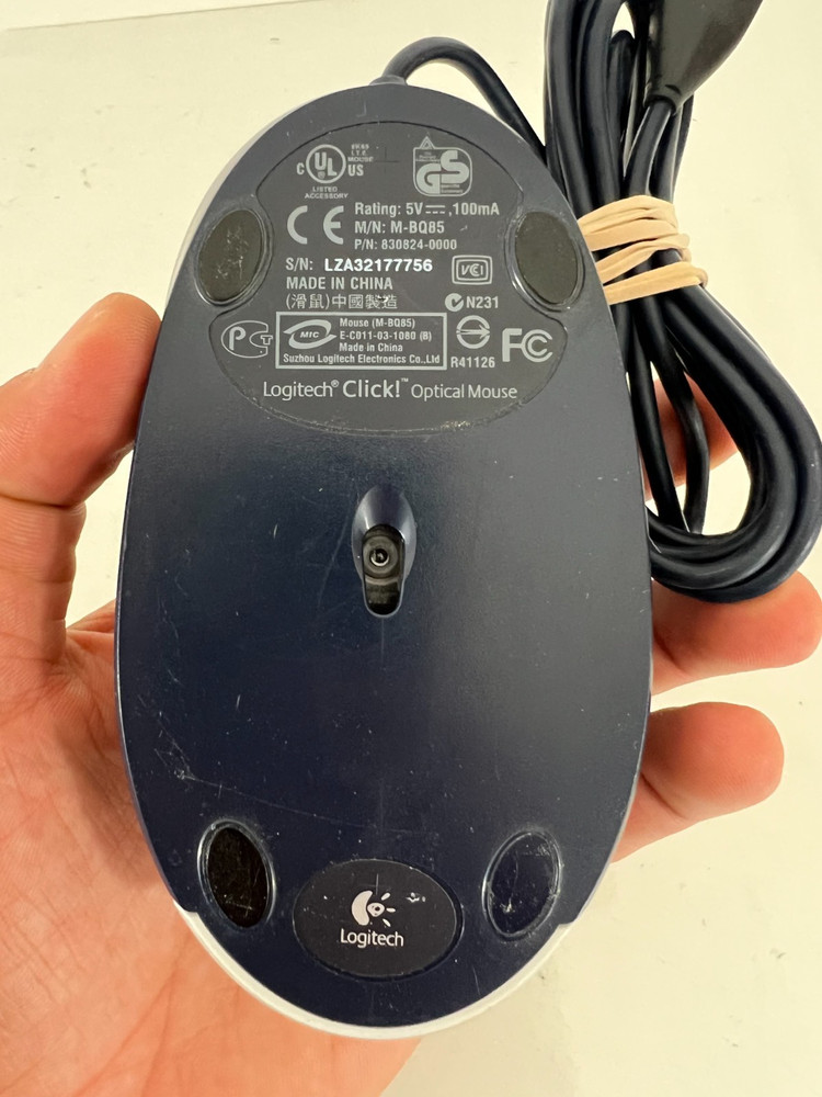Logitech Click! Optical Mouse USB | Model: M-BQ85