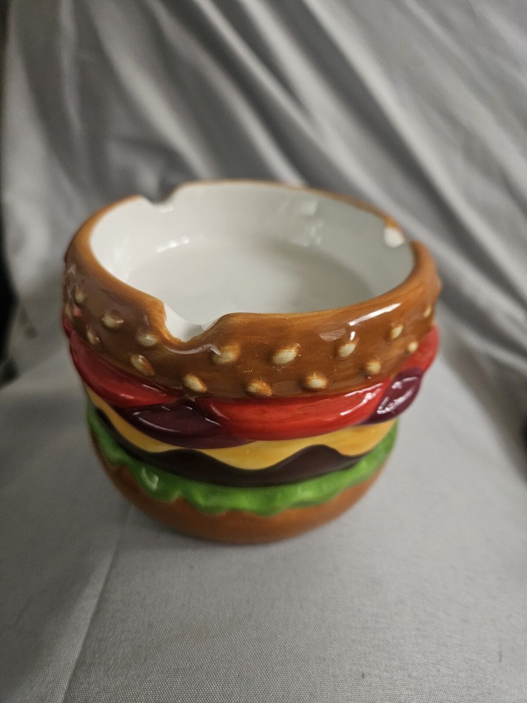 Hamburger Ceramic Ashtray