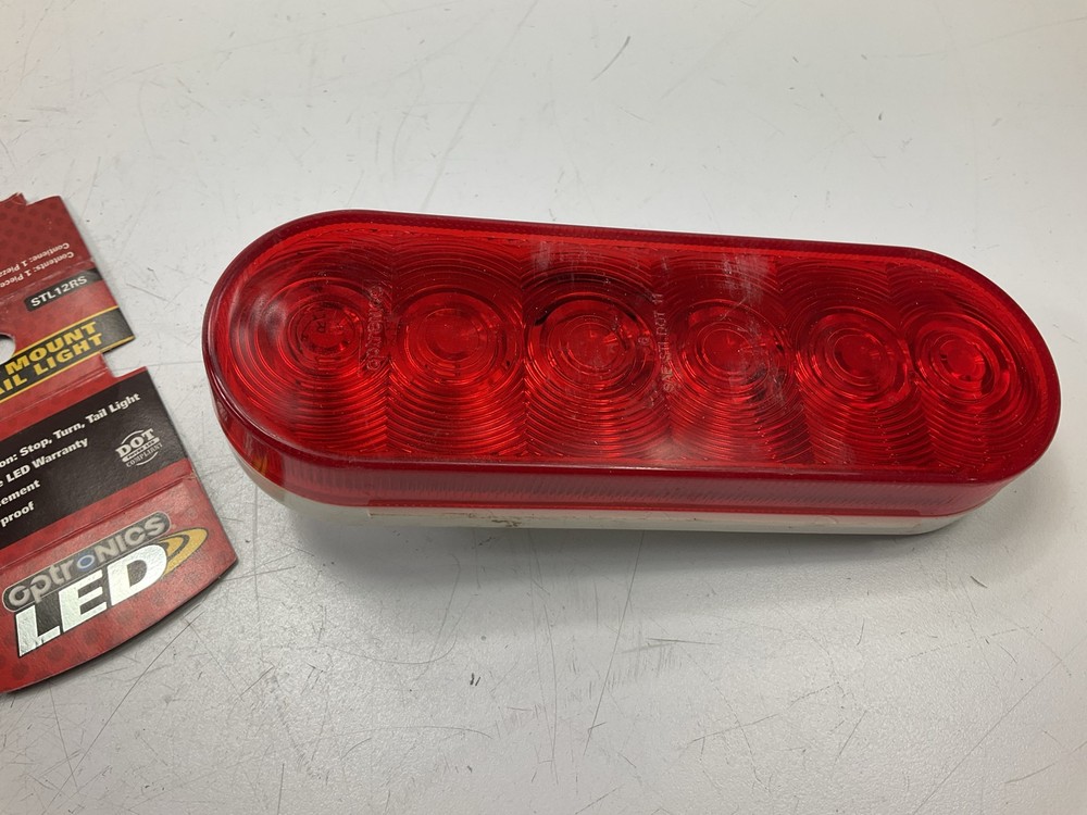 Optronics STL12RS 6" Oval Sealed LED Waterproof Trailer Tail Light, Red