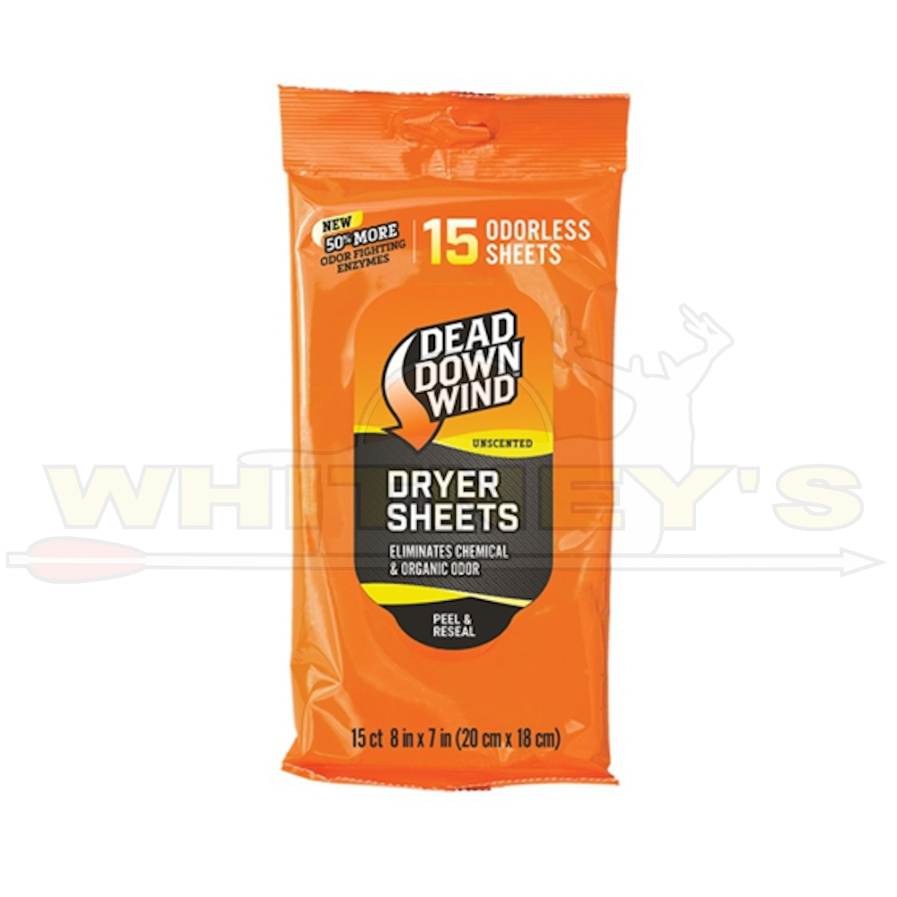Dead Down Wind Dryer Sheets - Unscented - 15 Sheets - 1113