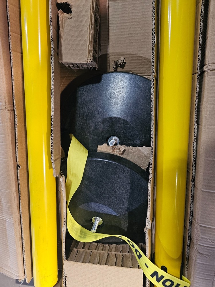 (QTY 2) Crowd Control Retractable Belt -Caution - 11 ft Do Not Enter Belt Yellow