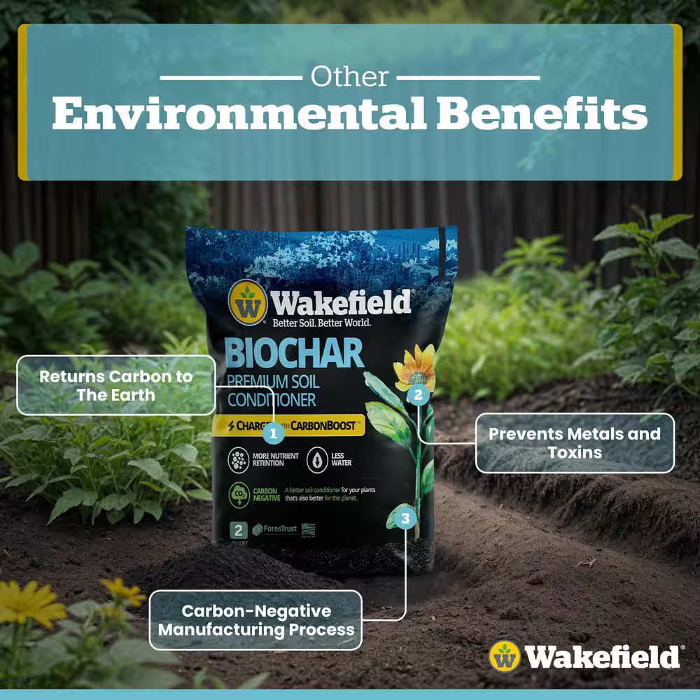 Biochar with Carbonboost, Soil Amendment-2 Qt. Bag