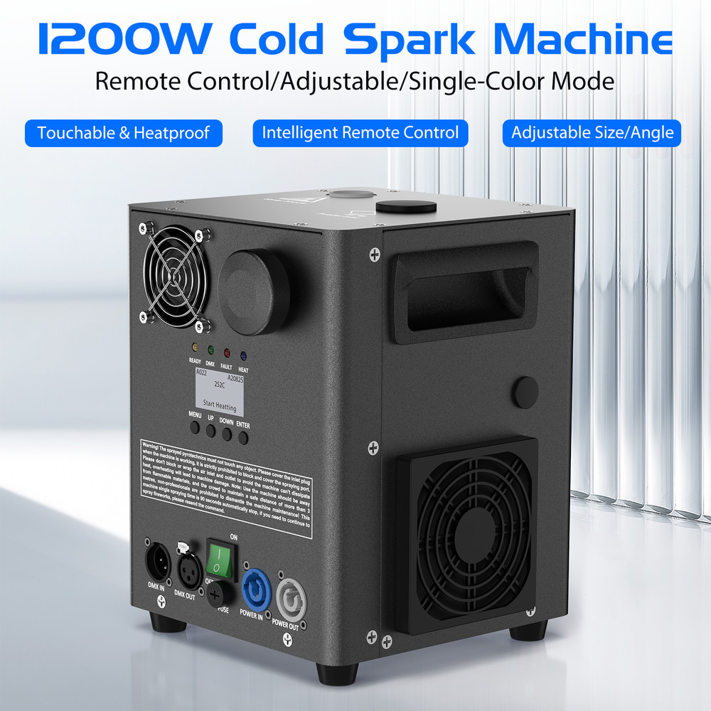 1200W Cold Spark Machine Stage Effect DMX Firework Machine Event Wedding Show