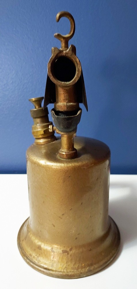 Vintage C & L Brass Blow Torch Red Handle