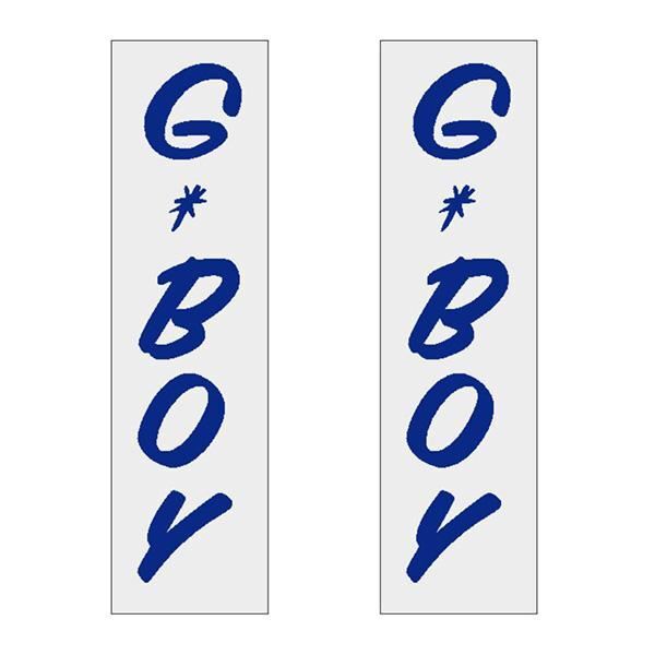 G-BOY Script - BLUE Vertical decal pair