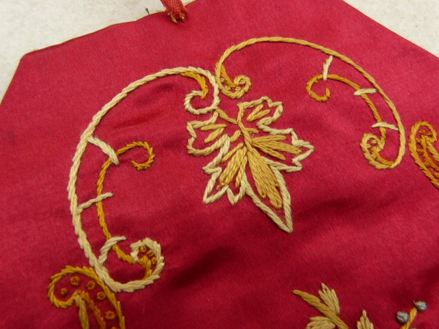 Antique Silk Sewing Needle Case Circa - 1900