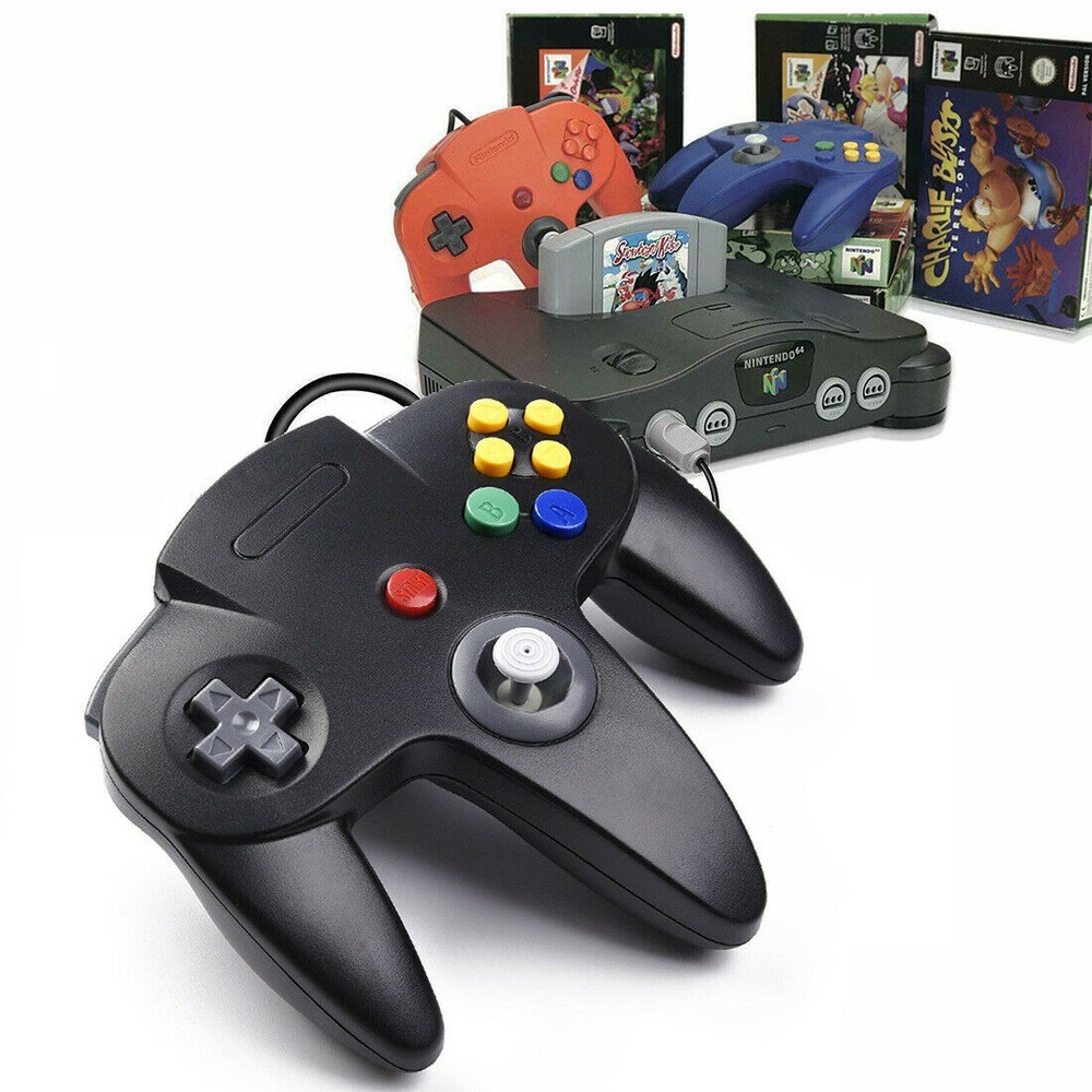 Wired Controller Compatible With Nintendo 64 N64 Joystick Video Game Console
