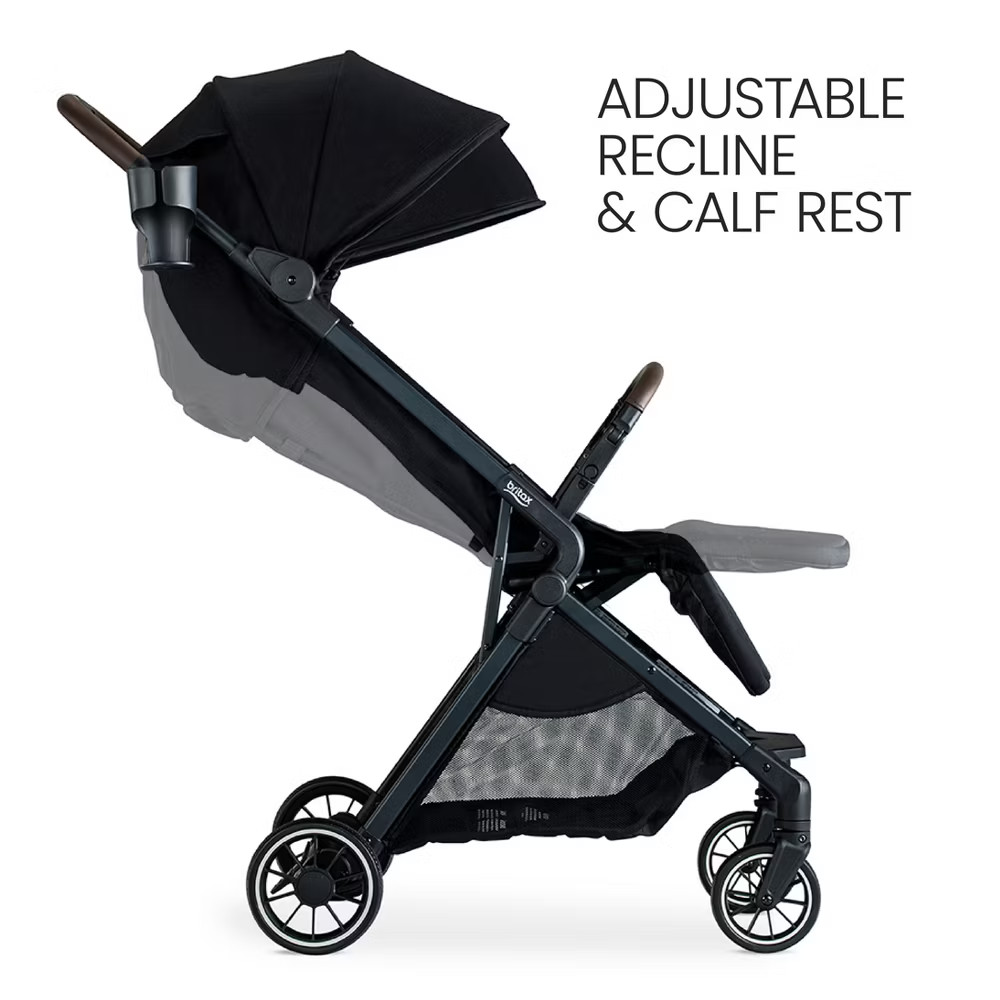 Britax Juniper Compact Stroller, Lightweight Fold-and-Go Design - Raven Black