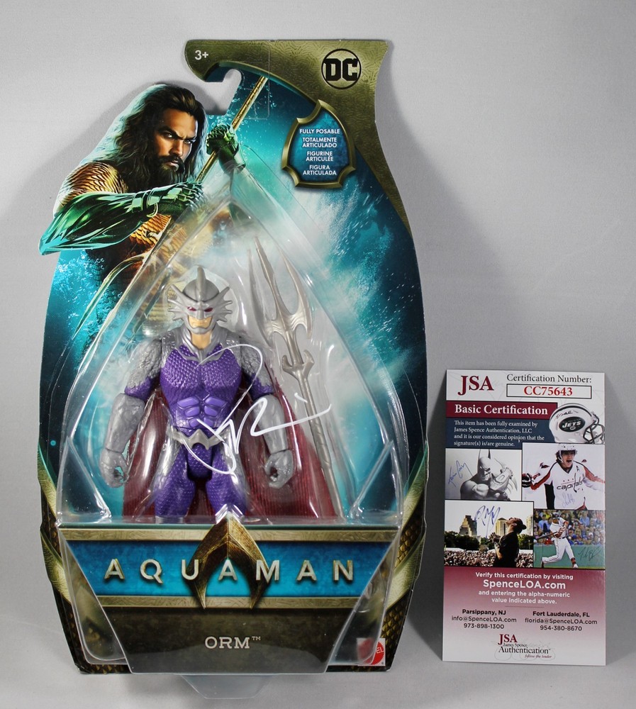 PATRICK WILSON SIGNED ORM AQUAMAN OCEAN MASTER 6" FIGURE DC AUTOGRAPHED +JSA COA