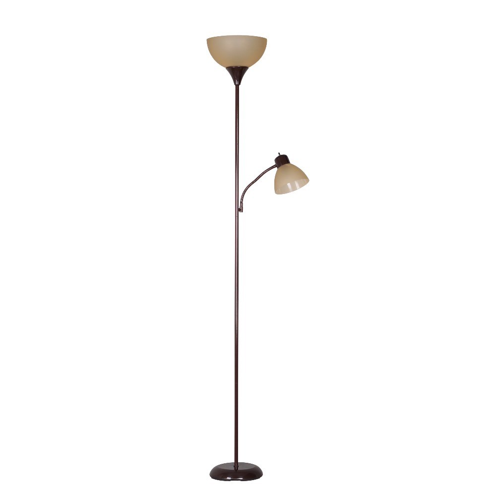 Modern 72'' Combo Floor Lamp with Adjustable Reading Light and Shelves