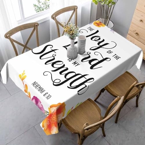 Table Cloth for Rectangle Table 84" x 60" (Rectangular) Flower Modern Quartz