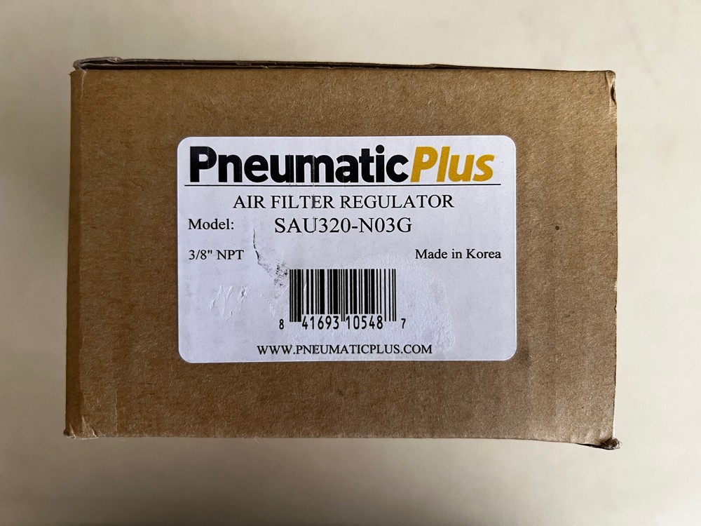 PneumaticPlus Compressed Air Filter Regulator 3/8" NPT SAU320-N03G-MEP