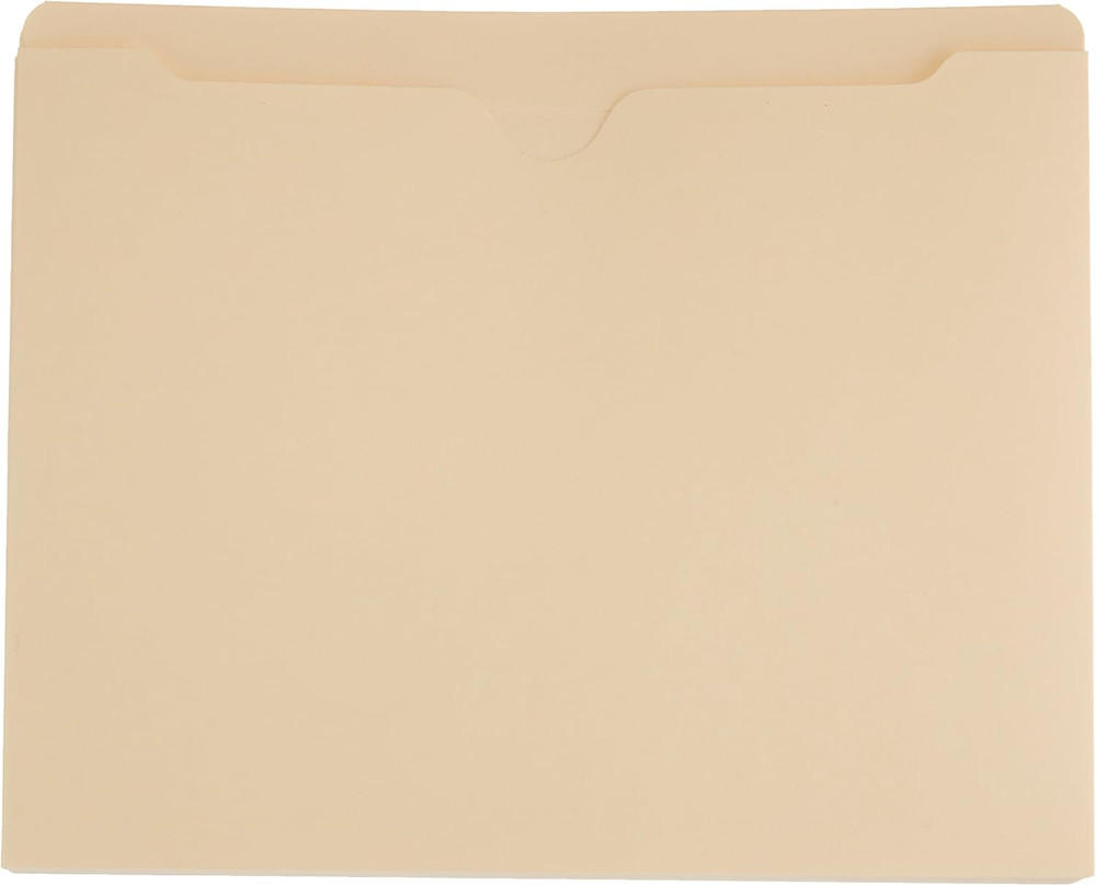 File Jackets for Organizing Documents, Reinforced Straight-Cut Tab, Flat-No Expa