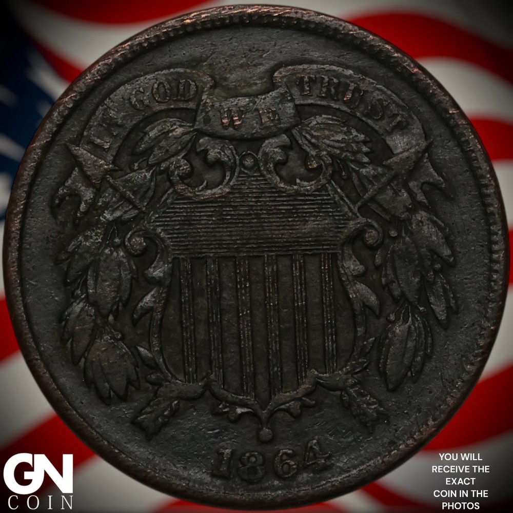 1864 2 Cent Piece A6732