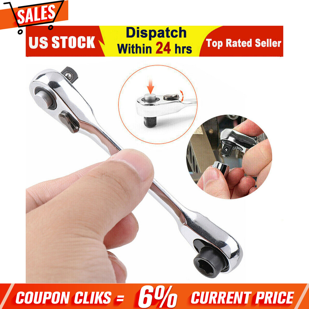 1/4" Mini Double-Ended Quick Socket Ratchet Wrench Rod Screwdriver Bit Tools ca!