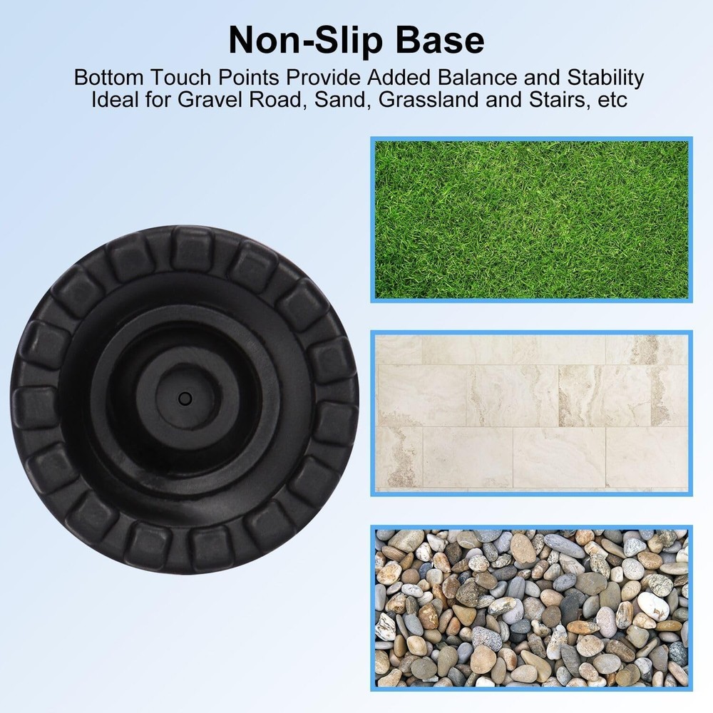 3/4" Heavy-Duty Cane Tips - 4-Pack Non-Slip Replacement for Walking Aids