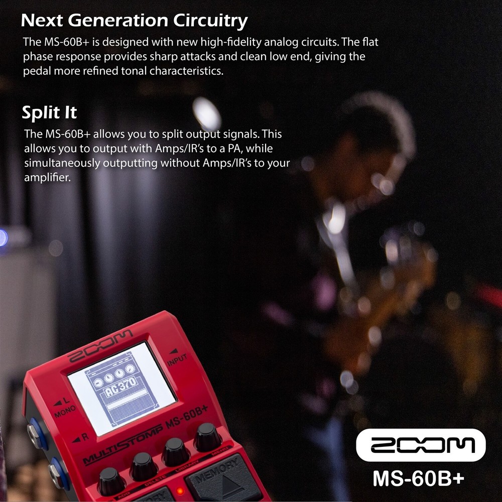 Zoom MS-60B+ MultiStomp for Bass Bundle