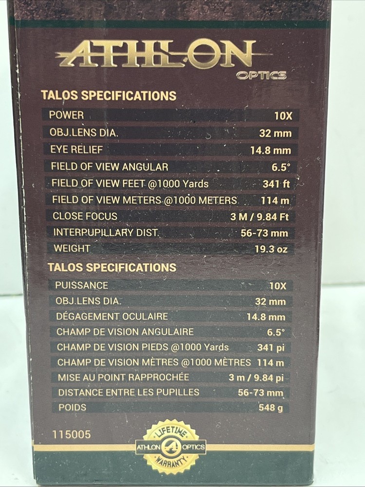 Athlon Talos 10x32MM Binoculars Compact