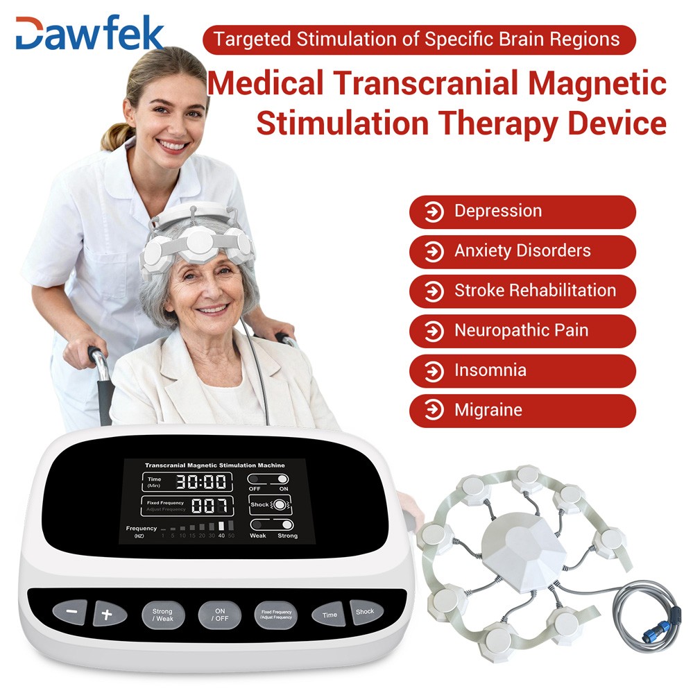 Dawfek rTMS Therapy Machine Brain Stimulation Device Adjustable for Depression