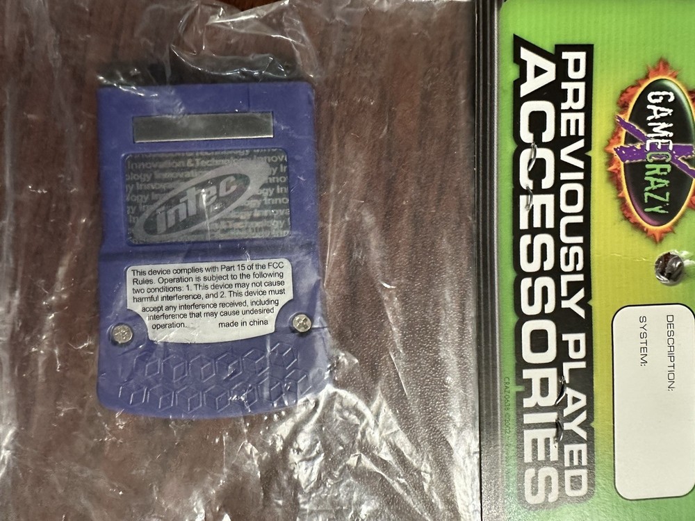 Intec Inc 4 MB Gamecube Blue Memory Card Sealed