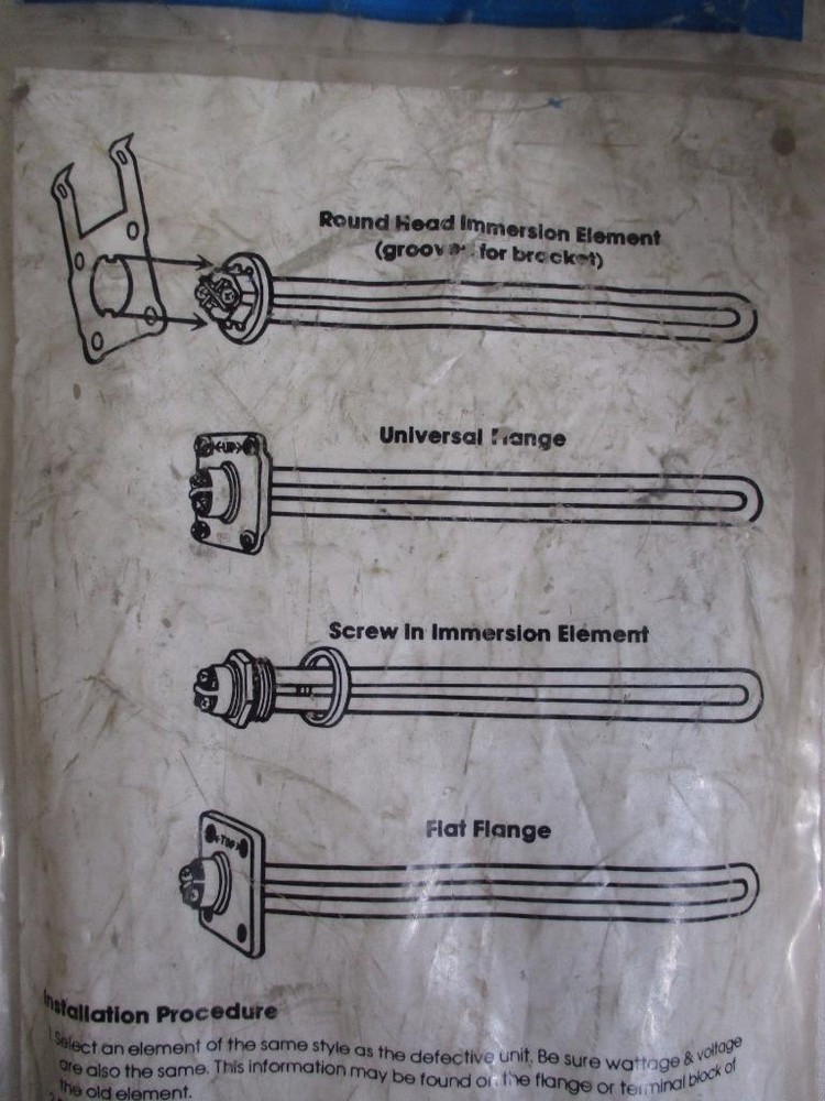 Camco Water Heater Immersion Elements IM2524RHK 2500 Watt 240V Round Head Kit