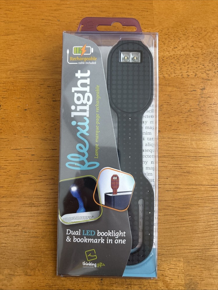 NEW Rechargeable Flexilight Blue Hexagonal Booklight - Thinking Gifts