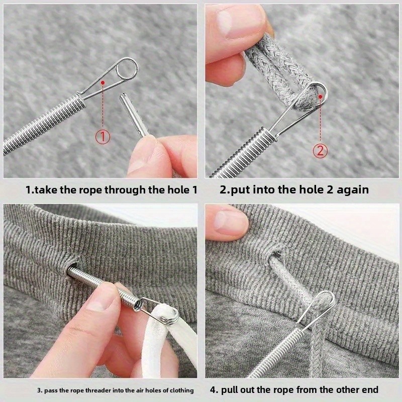 Functional Economical Maneuverable Retractable Drawstring Threader Tool Clothing