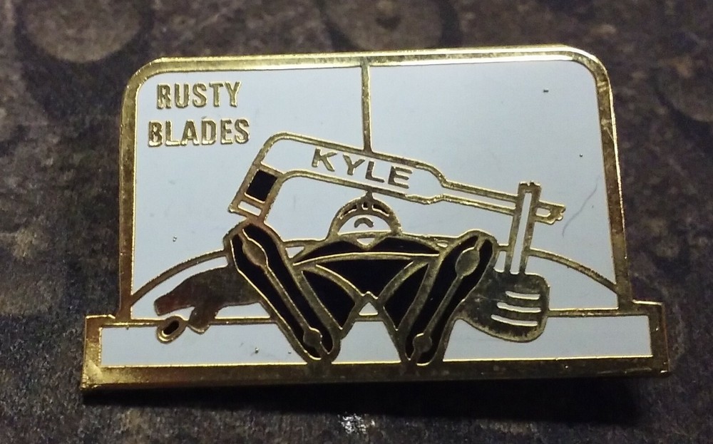 Rusty Blades Kyle pin badge