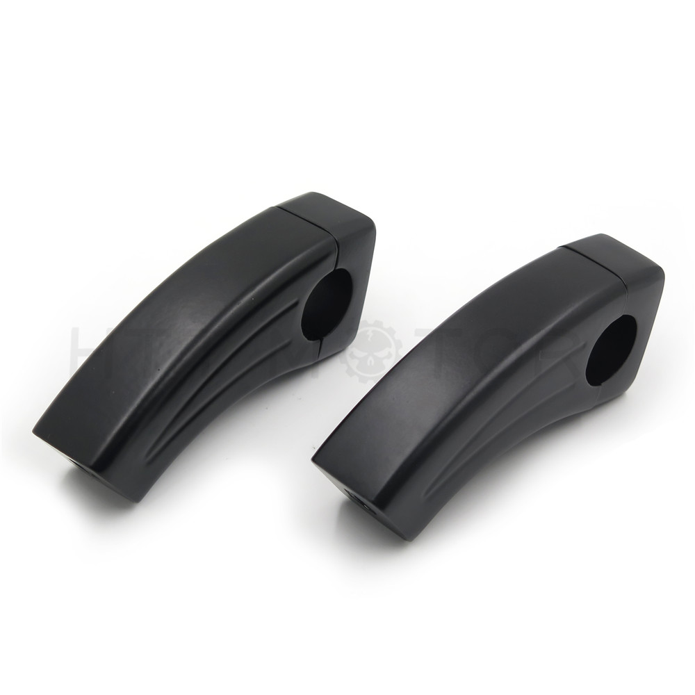 Pair 3.5 " Tall Black 25mm 1" HANDLEBAR RISER PULL BACK RISER Bar Black