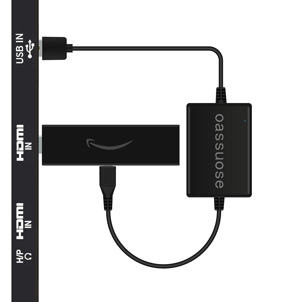 USB Power Cable for Fire TV Stick Powers via TV USB Eliminates AC Adapter