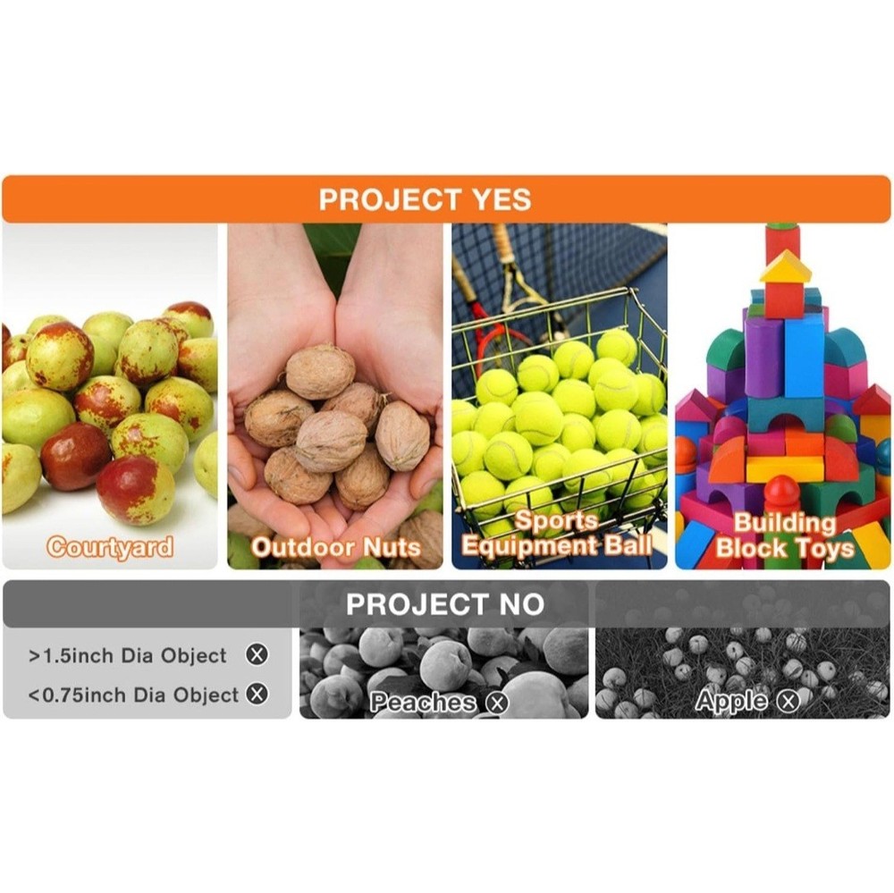 Nut Gatherer for Objects 3/4" - 1 1/2 " 1 Gallon Capacity