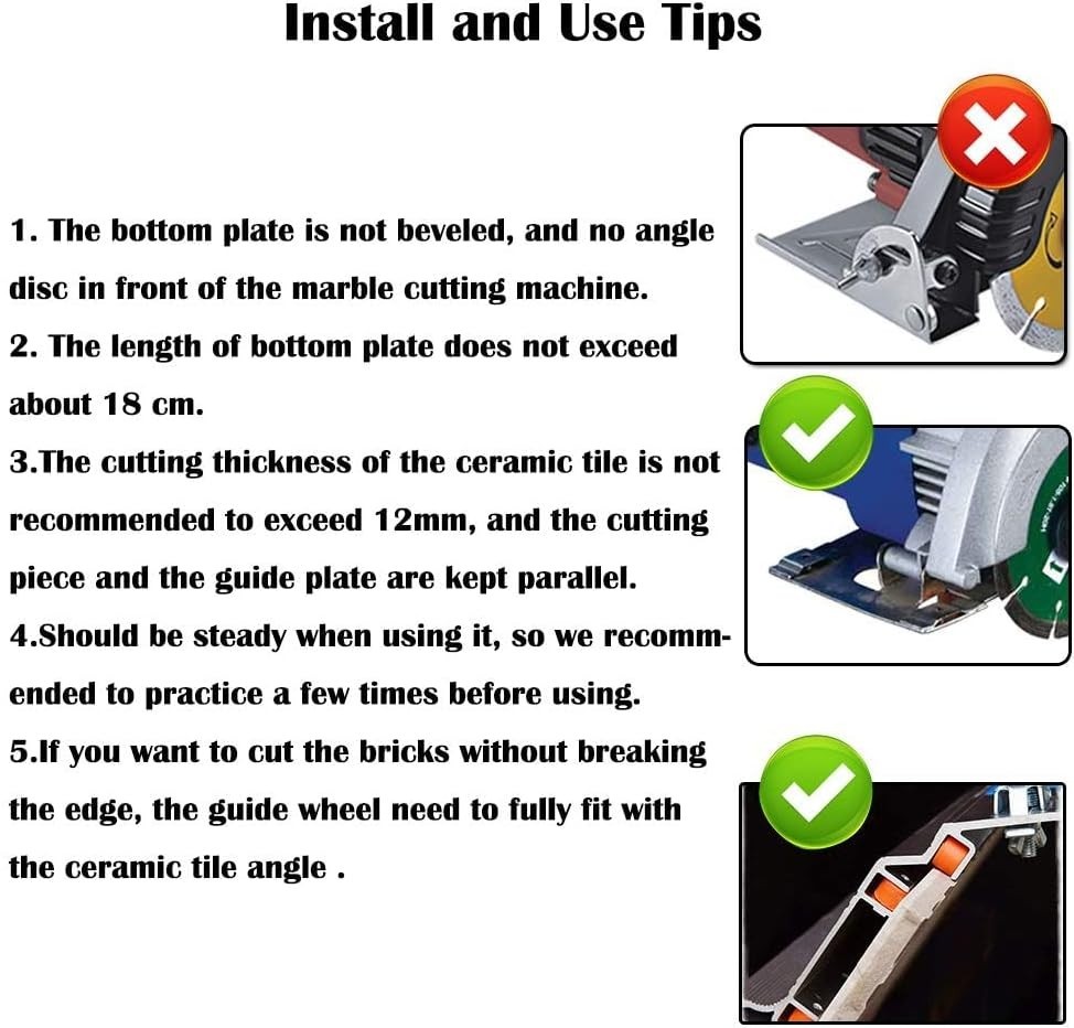 45 Degree Angle Cutting Tool Aluminum Ceramic Marble Cutting Helper Guide Cut...