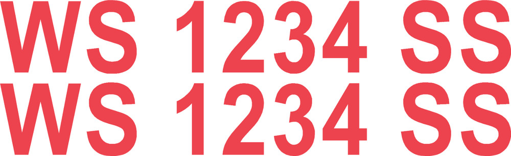 Custom 3" Boat Numbers Decals Vinyl Graphics Pair